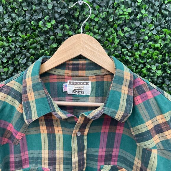 Pendleton Women's Plaid Button-Up Blouse - Green and Pink - Picture 3 of 9